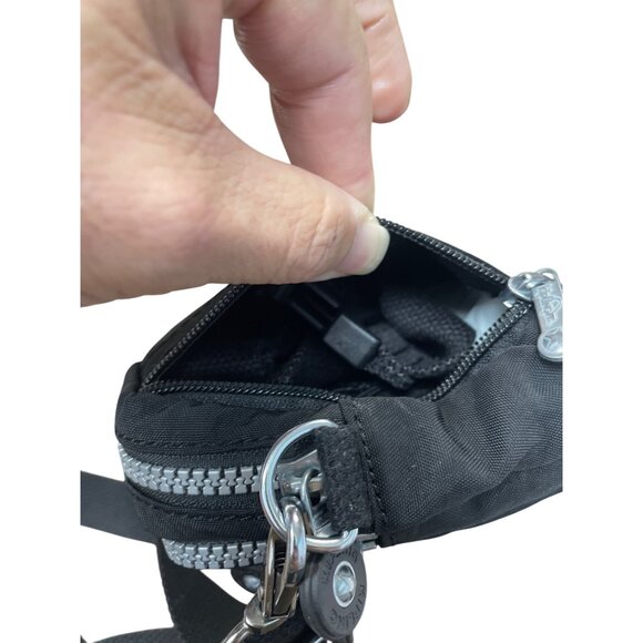 Kipling Black Womans Nylon Small Monkey Charm Crossbody Bag SKU 9474 - Picture 11 of 15